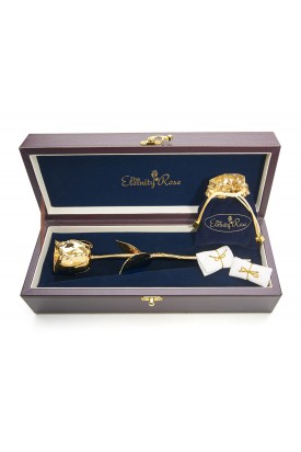 Gold Rose & Purple Leaf Theme Jewellery Set