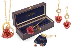 Glazed Rose & Jewelry Sets