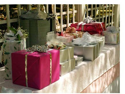 Wedding gift table